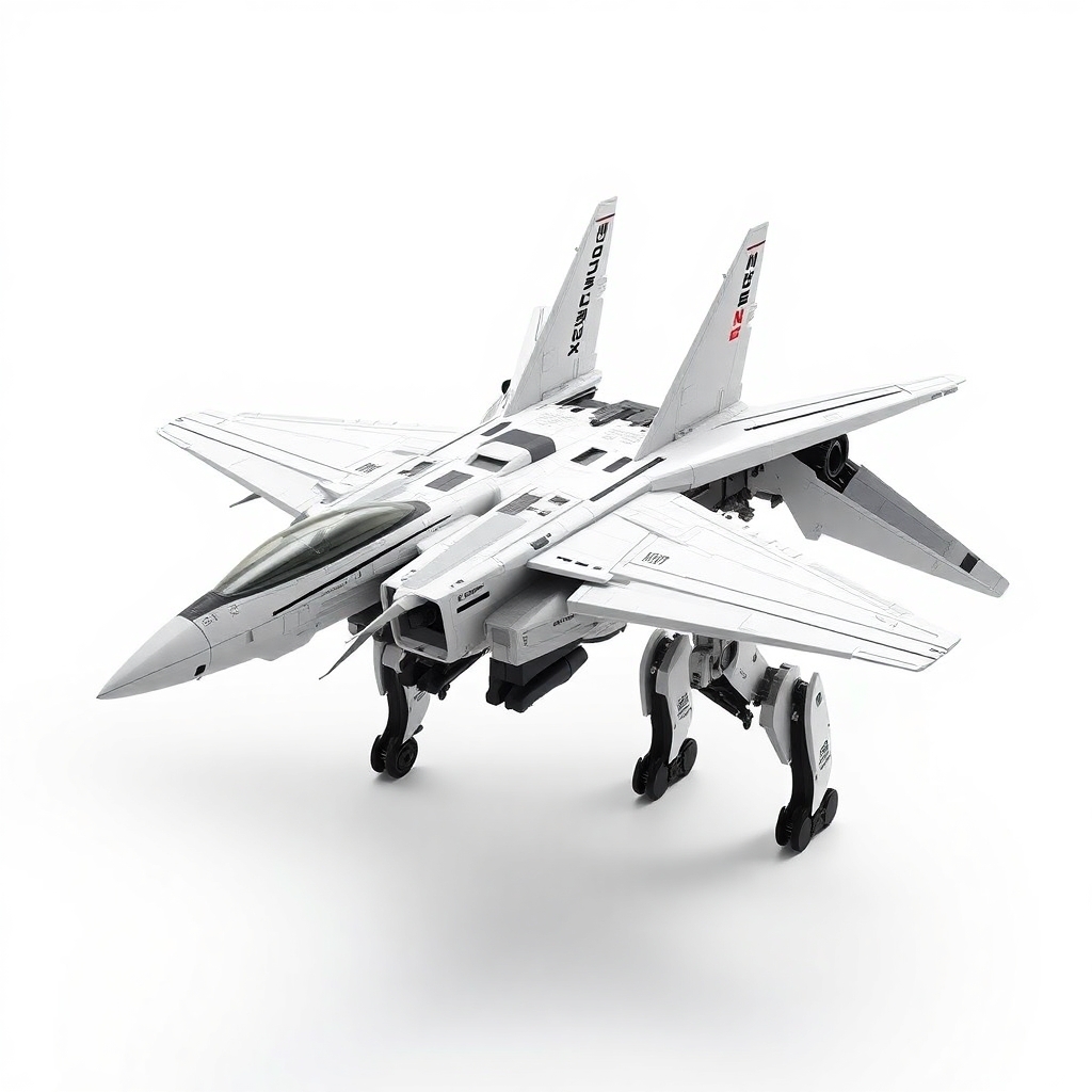 Chinese, Chengdu J-20 style, Macross Valkyrie, Gerwalk Mode, on a white background