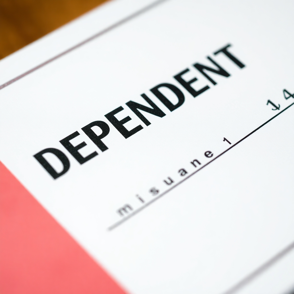 check with "DEPENDENT" stamped on it, for life insurance for 1 million dollars