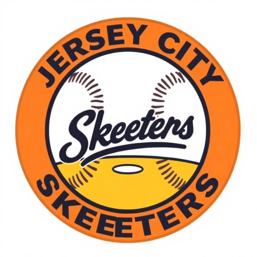 round baseball logo for the Jersey City Skeeters