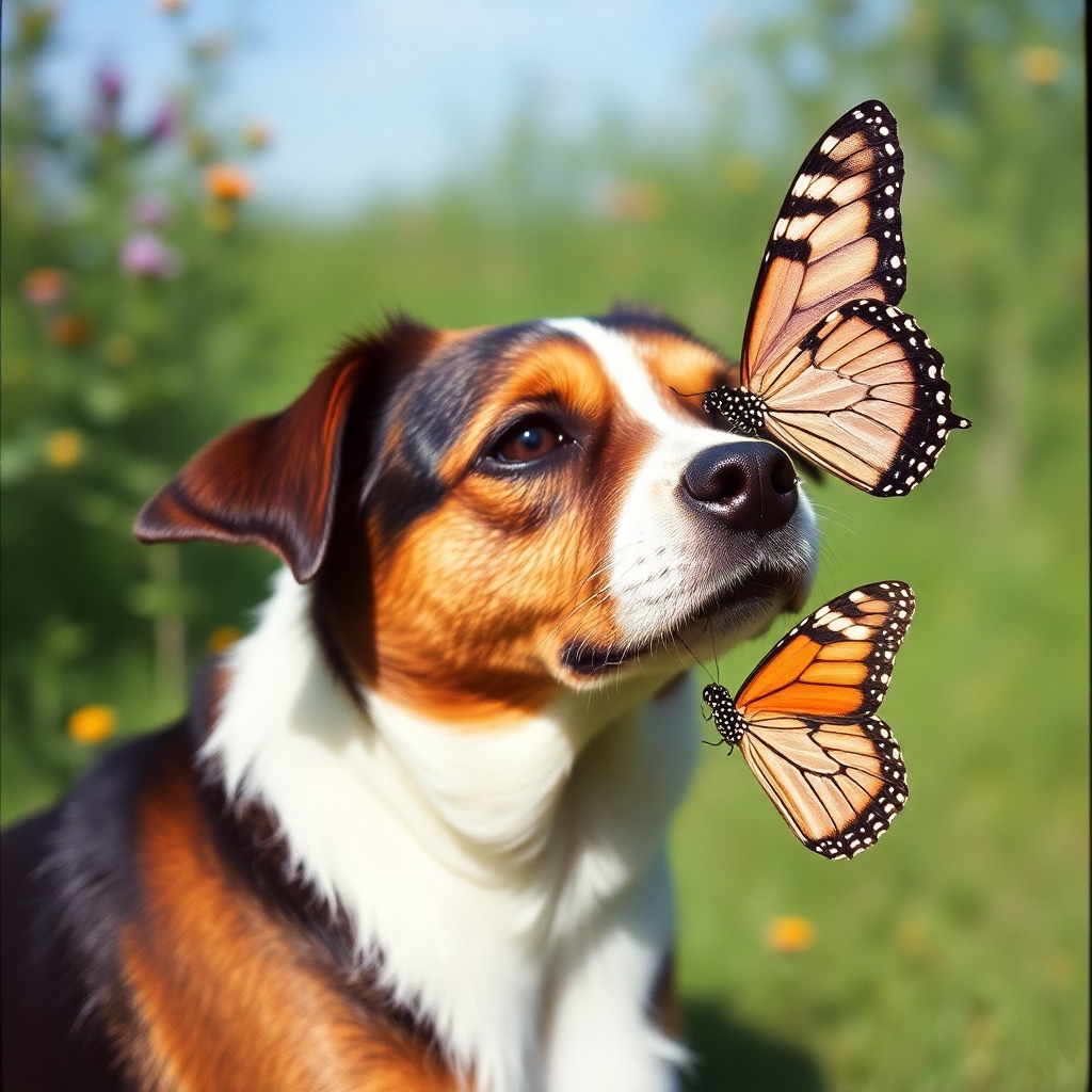 Dog and Butterfly