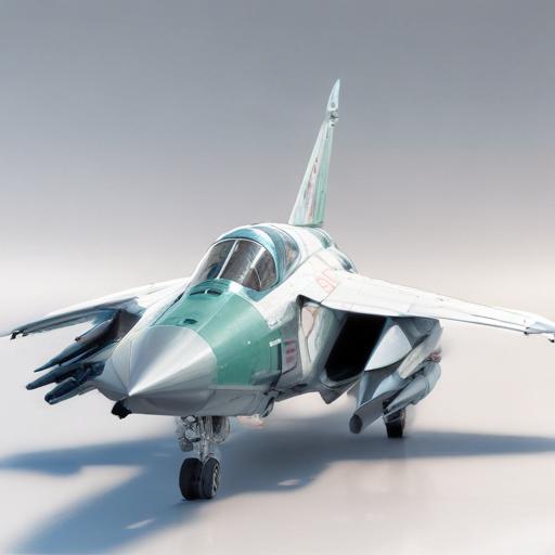 one, MIG-21 style, cold-war era, sleek, nose intake, single tail, delta-wing, Robotech, Soviet, Sci-Fi, Space jet fighter, on a white background