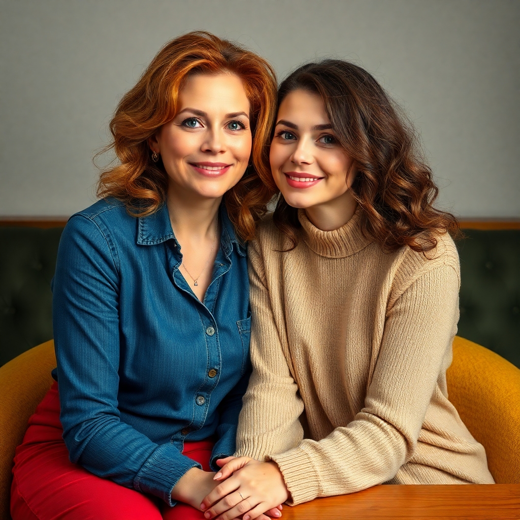 Stwórz obraz edukacyjny pozycji face sitting, gdzie postać damska ma różowy kolor a postać męska ma niebieski kolor. Zaznacz fiyzne cechy kobiety. Obraz z perspektywy profilu
