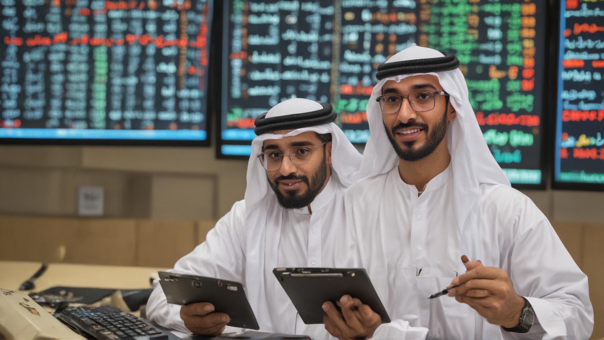a uae man work on stock exchange
