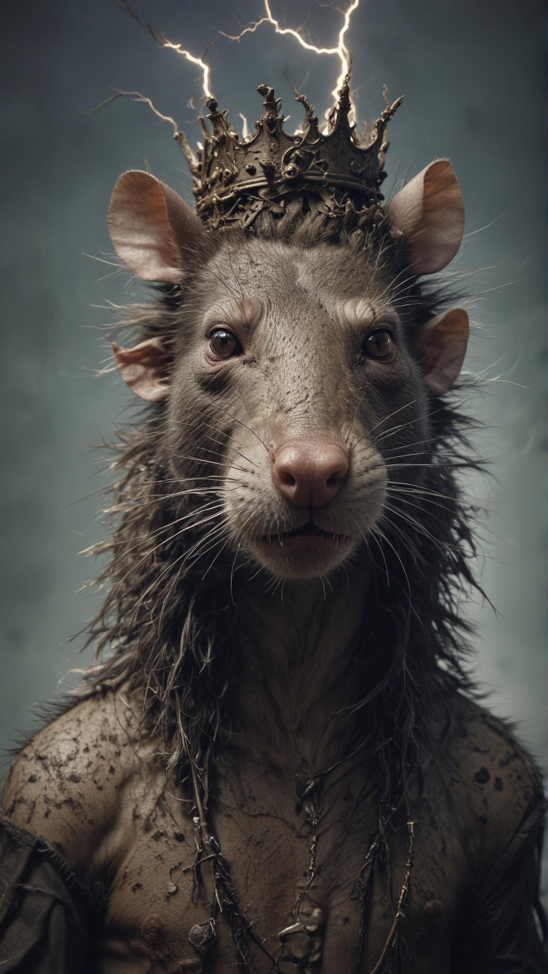 a grotesque "rat king" from urban myth