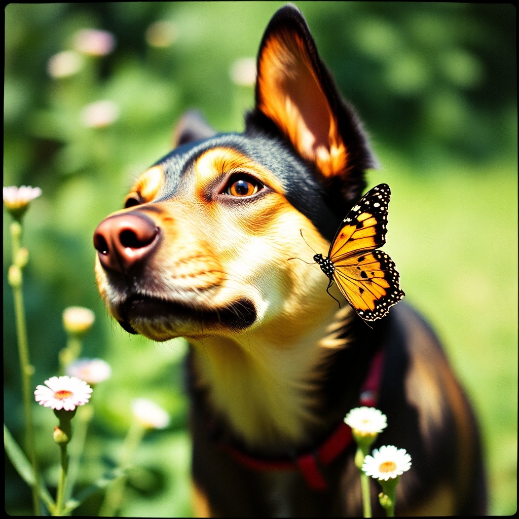Dog and Butterfly