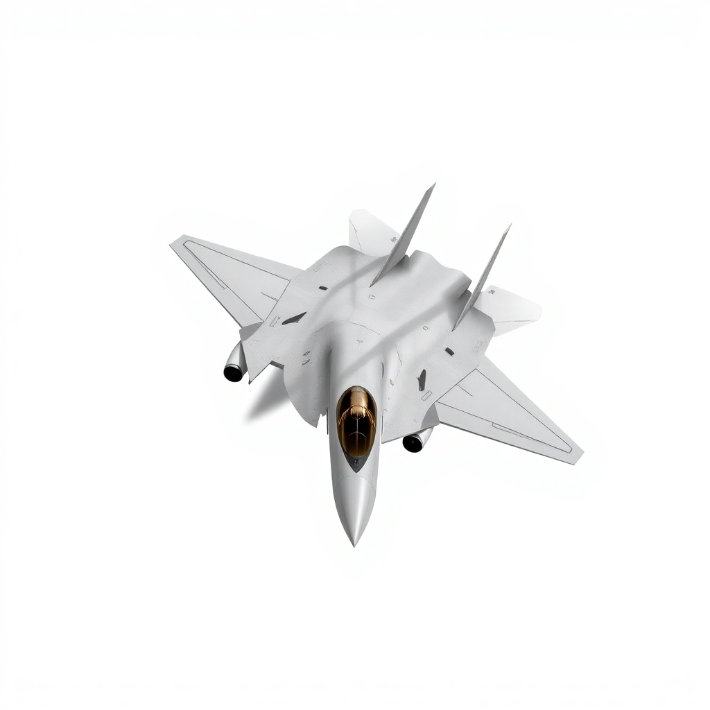 Chengdu J-20 style space fighter on a white background