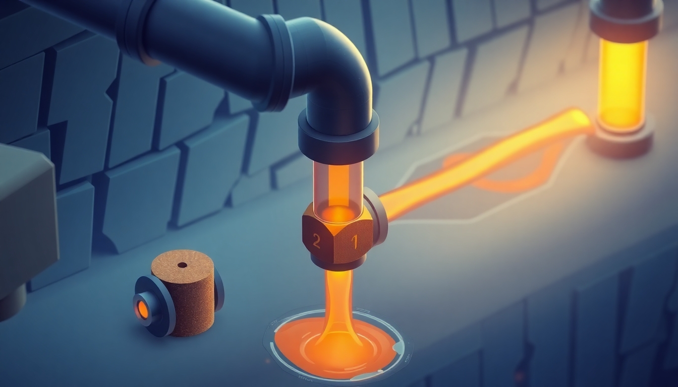 A Pipeline with leaks, the leaks are fixed with corks