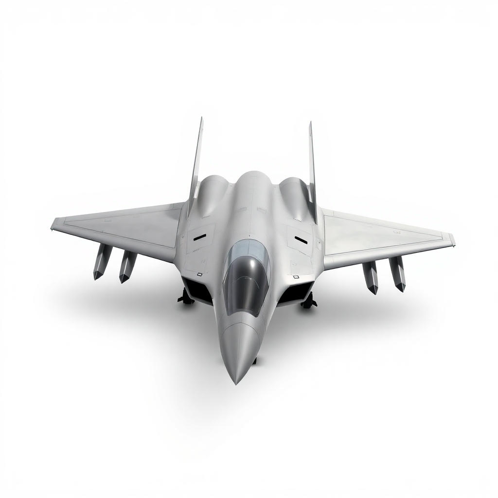 Chengdu J-20 style space fighter on a white background