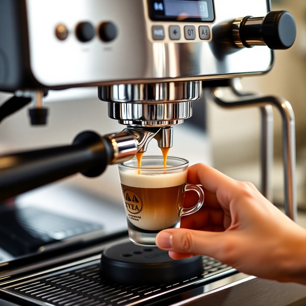 espresso machine making a shot
