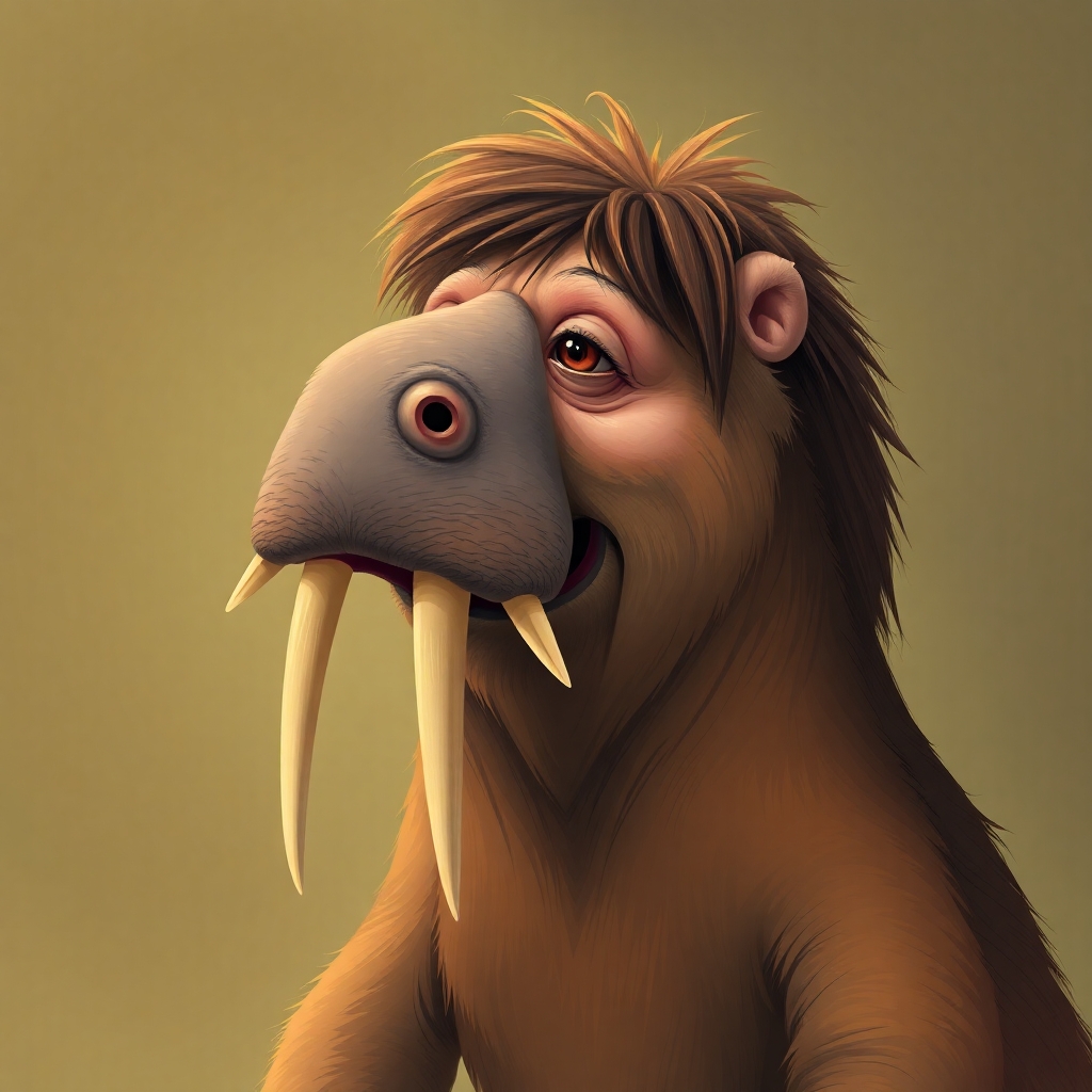 caricature of paul mcCartney as a walrus