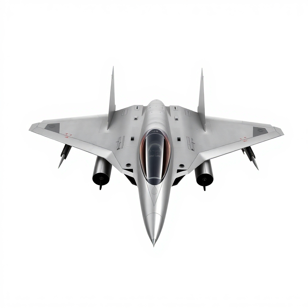 Chengdu J-20 style space fighter on a white background