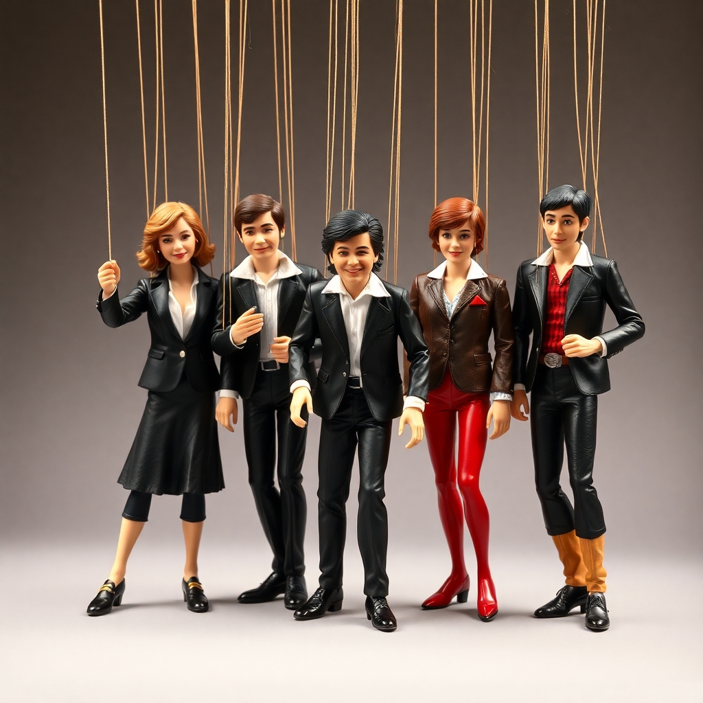 cast of the movie grease as marionettes