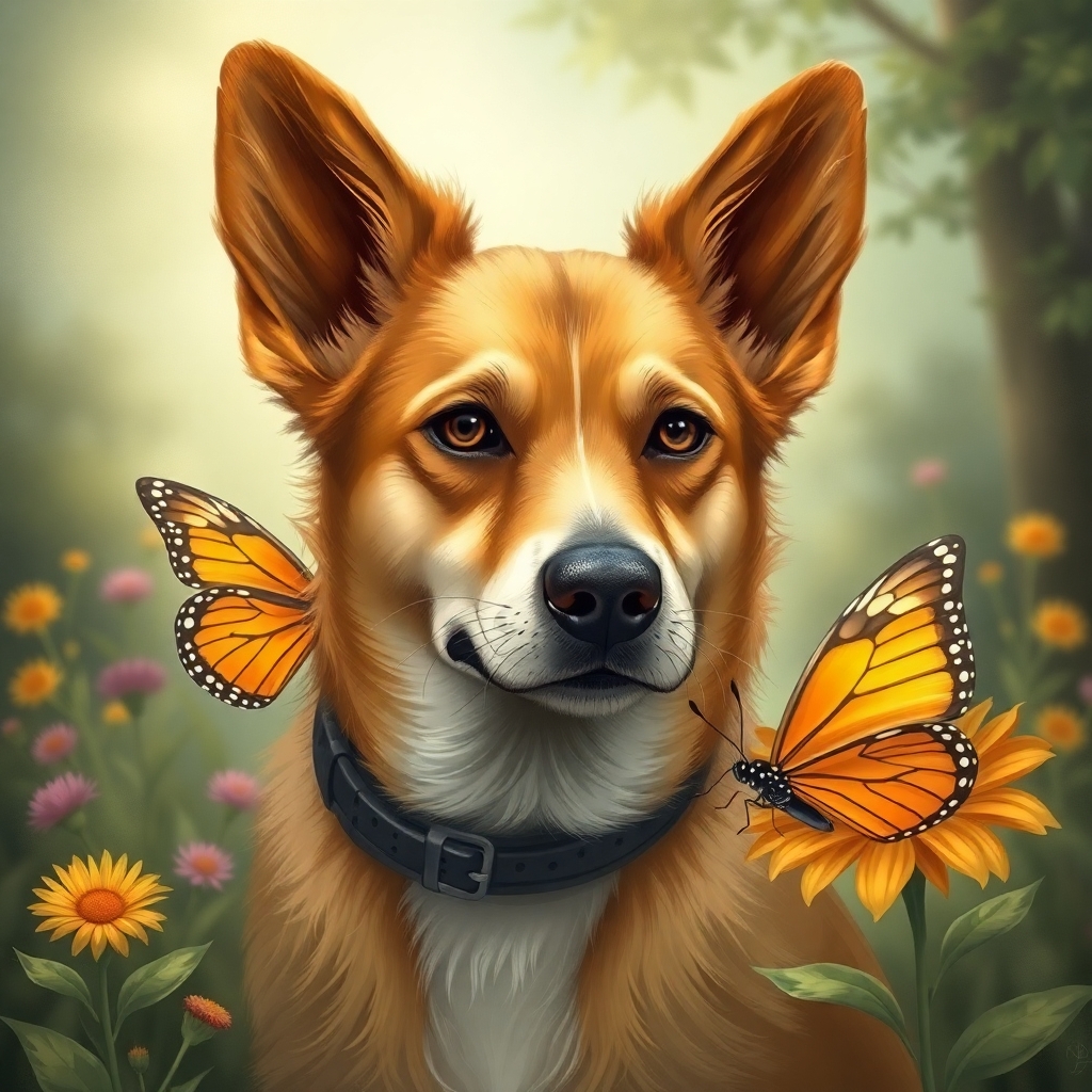Dog and Butterfly