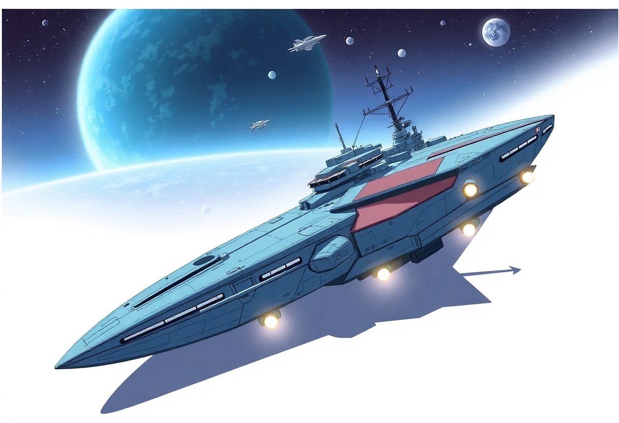 one, Zentraedi style, Soviet, Sci-Fi, space aircraft carrier, on a white background