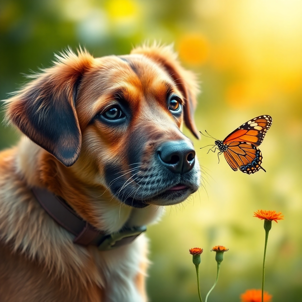 Dog and Butterfly