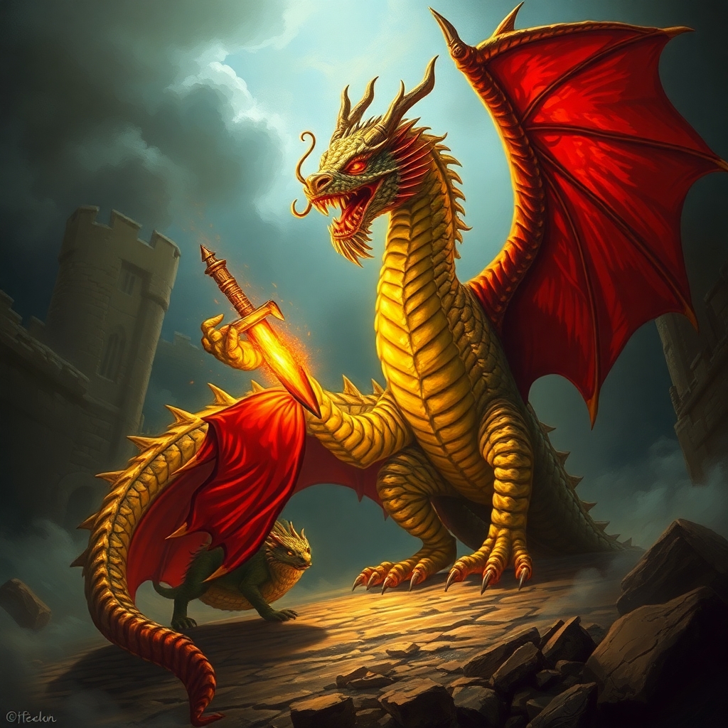 The dragon of Dinder in somerset defeated by the Bishop of Wells