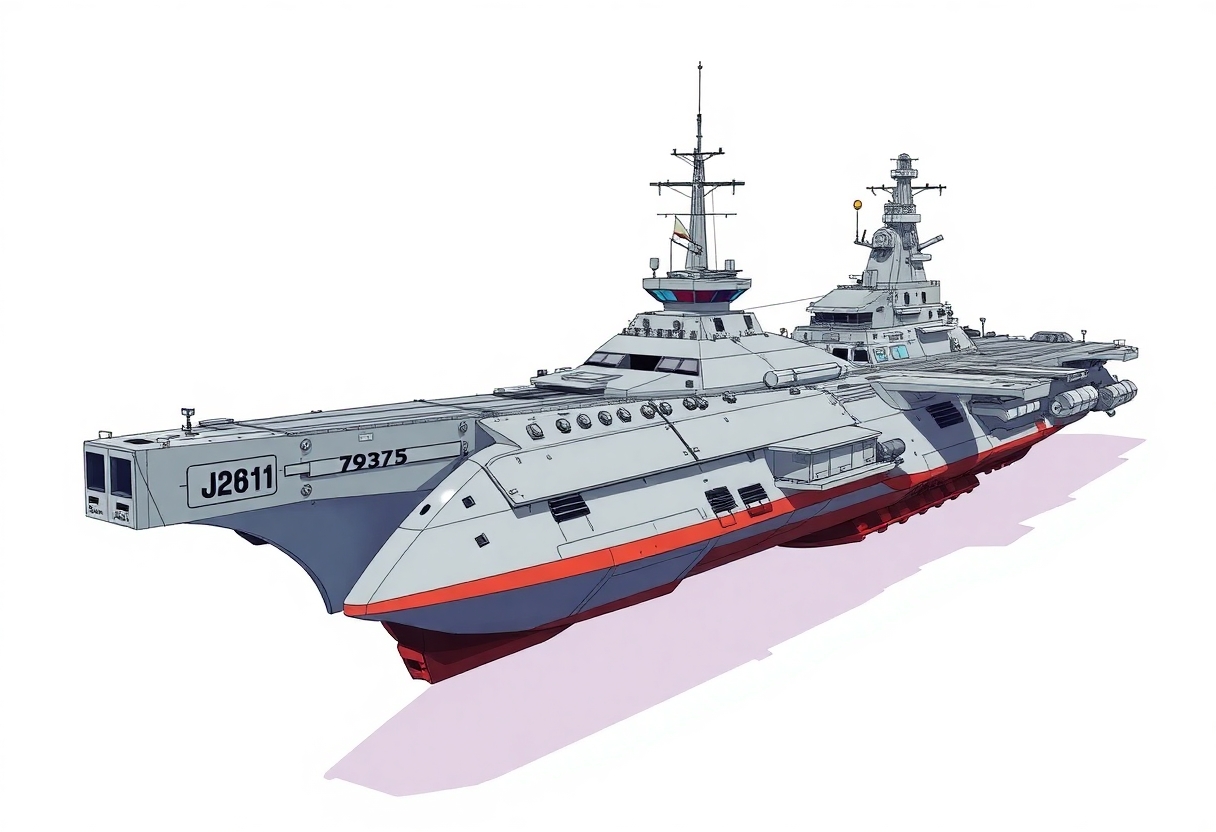 one, Zentraedi style, Soviet, Sci-Fi, space aircraft carrier, on a white background