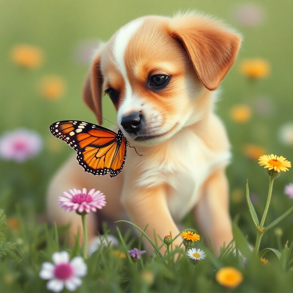 Puppy and Butterfly