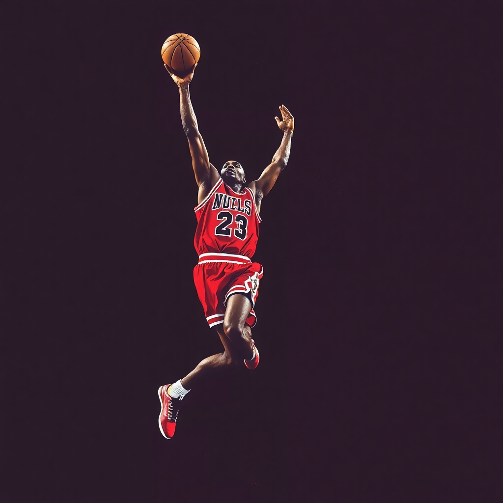 Generate an image Michael Jordan as the GOAT