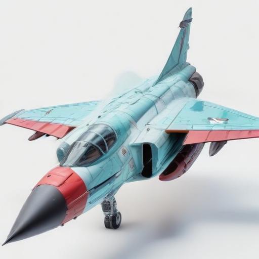 one, MIG-21 style, cold-war era, sleek, nose intake, single tail, delta-wing, Robotech, Soviet, Sci-Fi, Space jet fighter, on a white background