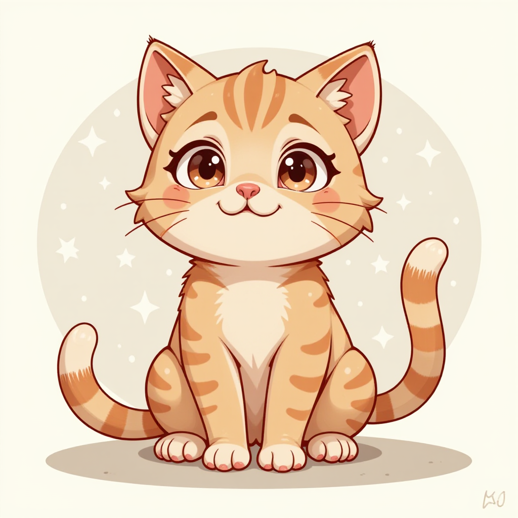 cat, clipart style illustration