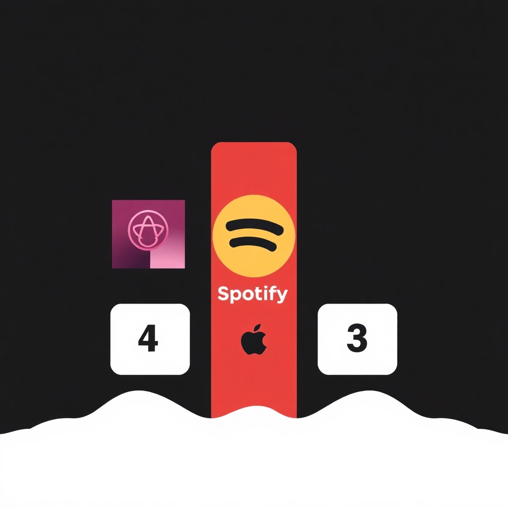 Logo for an web app that ranks Spotify playlists