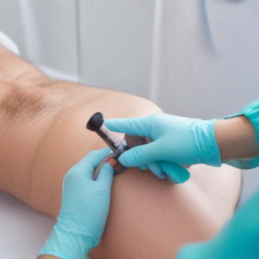 Doctor in gloves giving a prostate exam