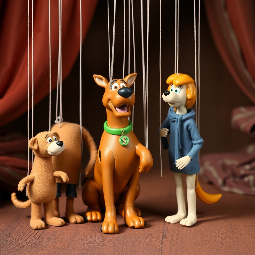cast of scooby doo as marionettes