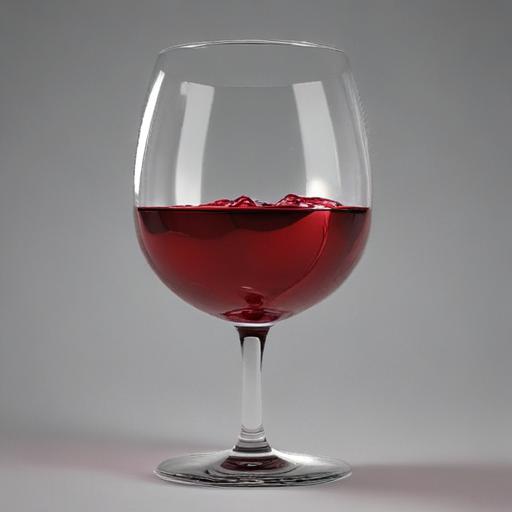 Wine glass completely full