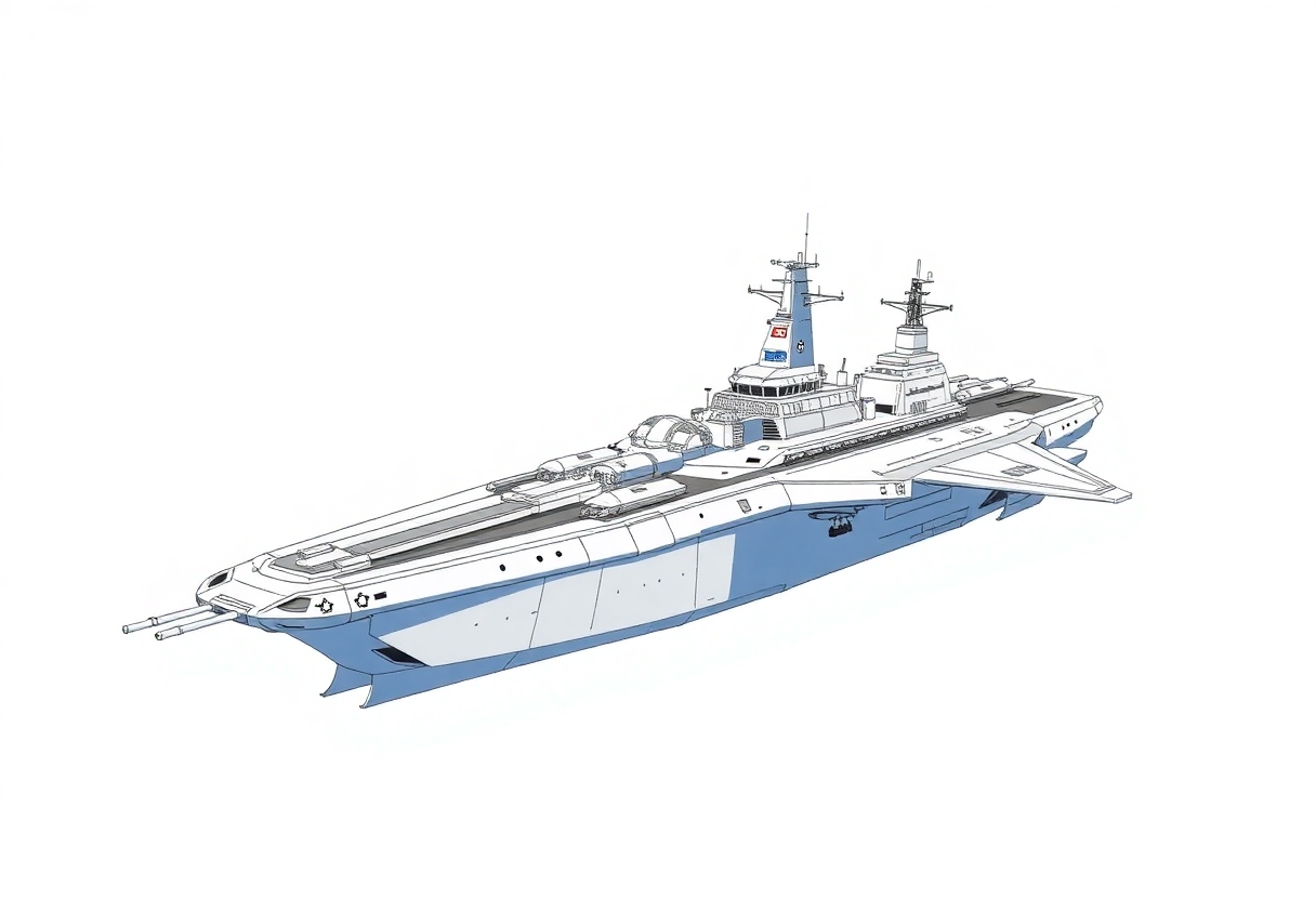 one, Zentraedi style, Soviet, Sci-Fi, space aircraft carrier, on a white background