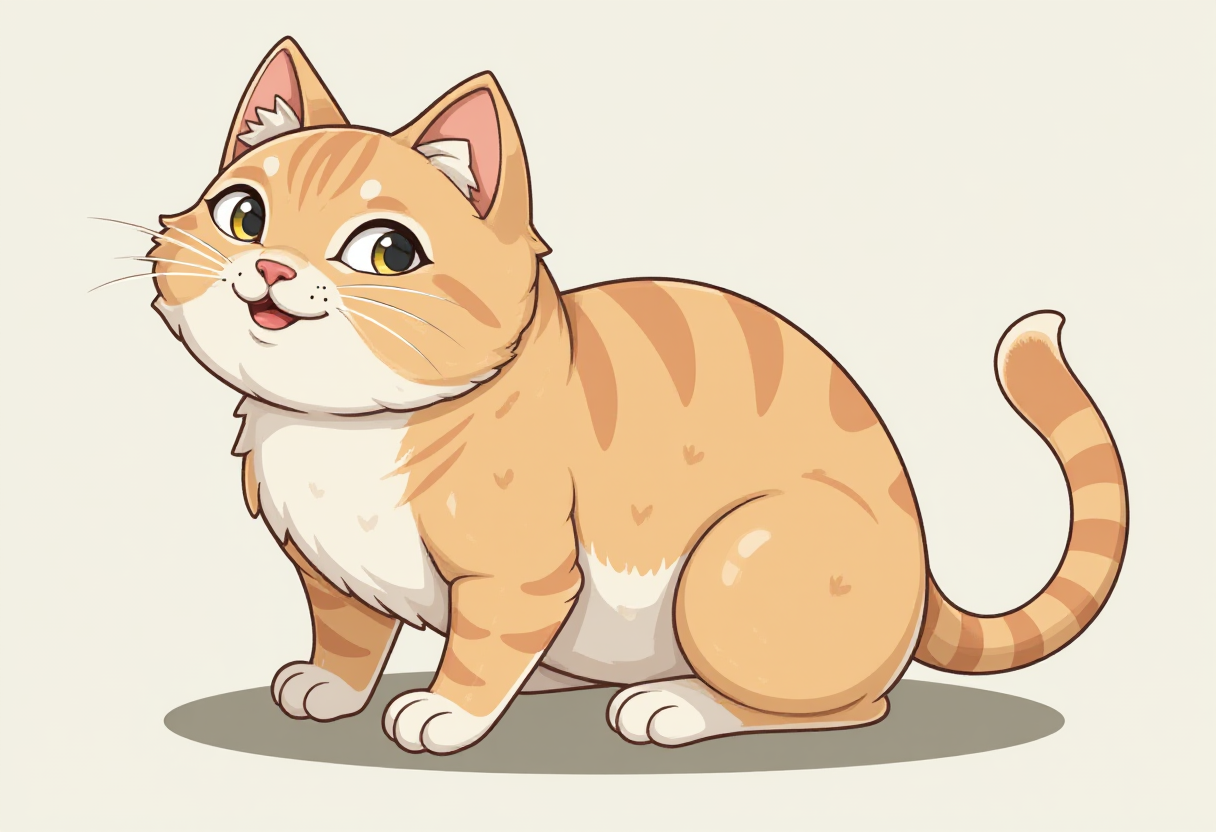 cat, clipart style illustration