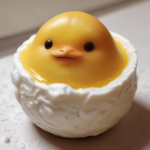 hyper-realistic gudetama if he was human