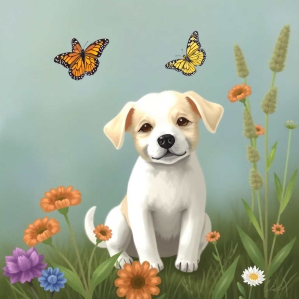 Dog and Butterfly