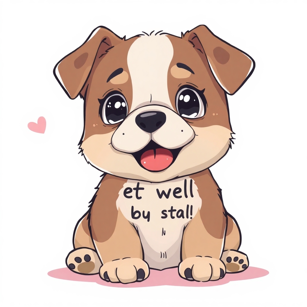 Puppy saying "Get well soon"