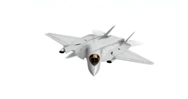 Chengdu J-20 style space fighter on a white background