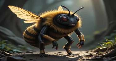 A creature that is half bee and half human