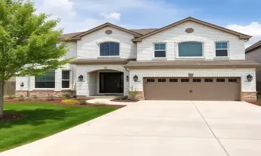 5100 square foot home with 4 car garage, parade of homes look, white brick, saint george utah