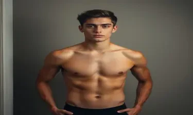 image of a handsome man in his early 20's naked