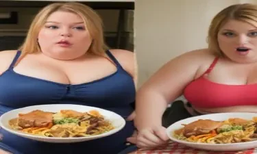 sexy obese woman 800 pounds eating food