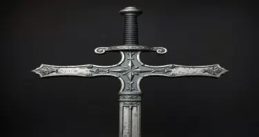 intricate roman sword cross
