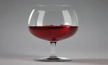 Wine glass completely full