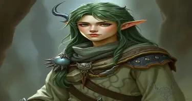 A fifth-edition dungeons and dragons characer who is a young male eladrin wildshape druid.