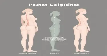 Create an image showing posture alignments in females showing 3 different categories: anterior pelvic tilt with excessive arching of the lower back, Posterior pelvic tilts with the butt tucked  under and the rounding of the upper back and shoulders with a bit of forward head posture, and normal optimal posture