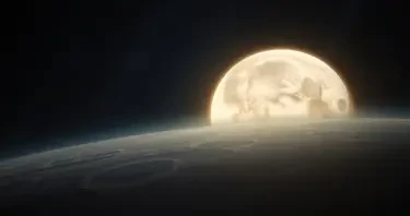 The Moon slamming into the Earth in the year 2099.