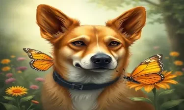 Dog and Butterfly