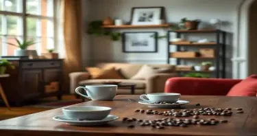 Lots of coffee, Use camera ais Canon EOS 5D Mark IV with a Canon EF 24mm f/1. 4L II USM lens, set at aperture f/2. 8 for a depth of field that highlights the furniture clean lines with rich and many detail, randomly color and finished, soft ambient light, studio light setting, ultra realistic, UHD, many details