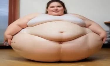 fat women 1000 lbs with giant round belly that touches the floor