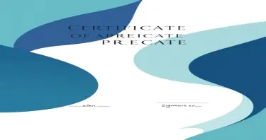 Modern and elegant background design for a certificate of appreciation. Vertical A4-style layout with a 2:3 aspect ratio. Clean and minimalistic vector design with abstract geometric or wave elements. Color palette includes cool tones such as teal, navy blue, and soft white, avoiding gold or beige. The layout should include a balanced empty space in the center for future text, placeholders on the top-right and top-left for logos, and a clear area at the bottom for signature placement. Soft studio lighting and a flat modern style. No text or labels, only a well-organized visual background.