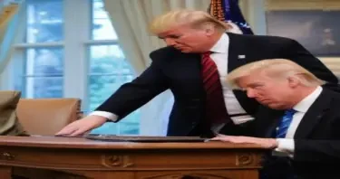 Donald trump wiping his ass on the constitution