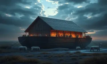 noah's ark, realistic, 4k uhd